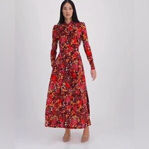 NWT RACHEL Rachel Roy Harland Floral-Print A-Line Maxi Dress Fall Garland Sz XS
